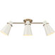 Reeva 3 Light 29 inch Modern Brass Semi-Flush Ceiling Light